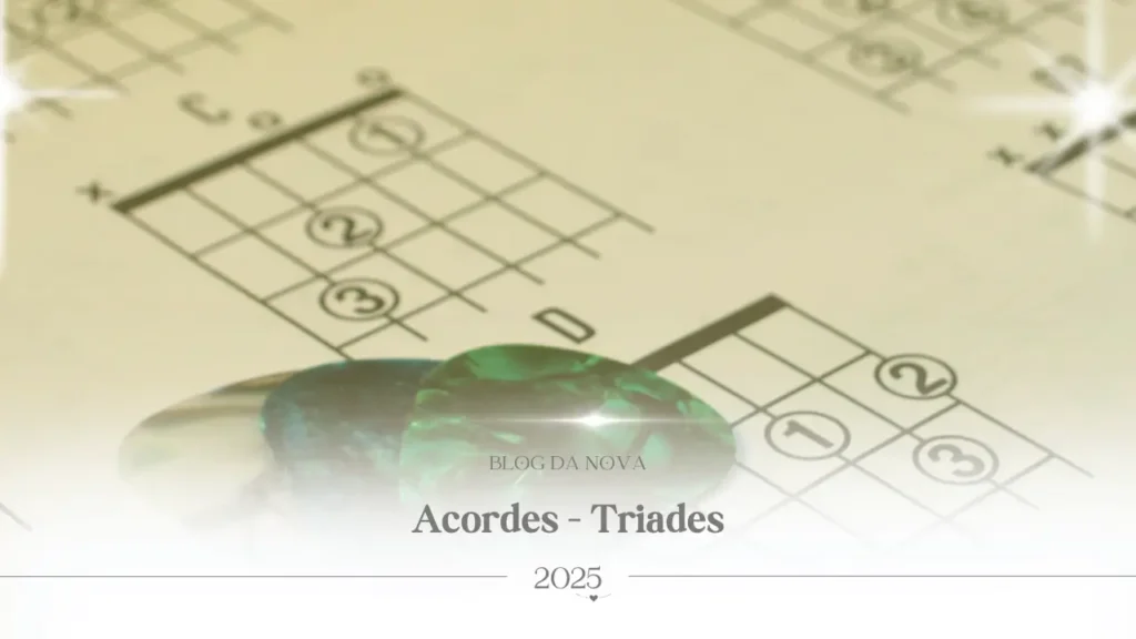 Diagramas de acordes no braço do violão com indicação dos dedos