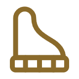 Ícone de teclado e piano